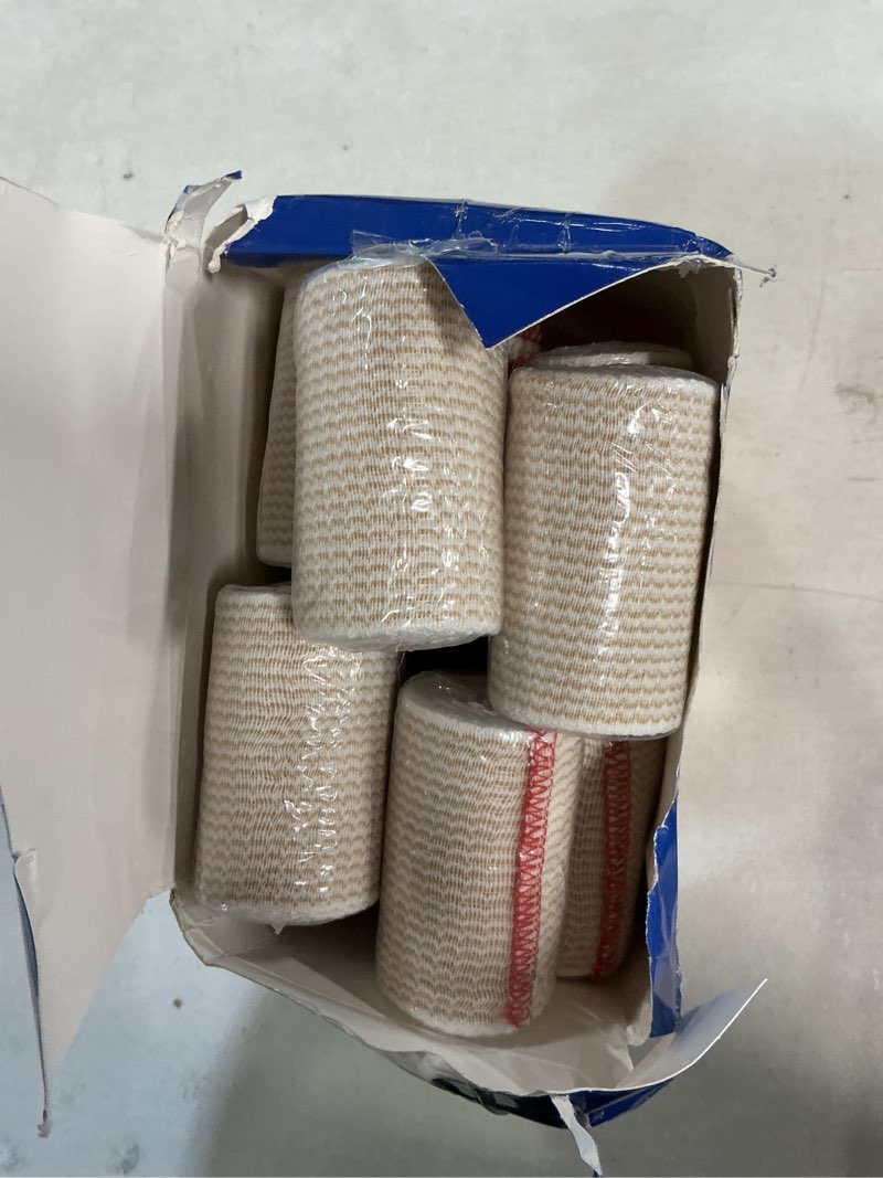 Condition photo showing Good Condition for azen premium 24 pack elastic bandage wrap 3 inch, compression wrap bandage for legs, lymphedema wraps for legs, ankle, knee, tummy, body c-24p(3in)
