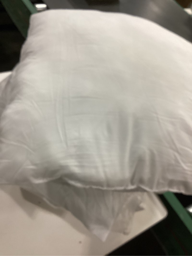Condition photo showing As Is for Utopia Bedding Throw Pillows (Set of 4, White), 20 x 20 Inches Pillows for Sofa, Bed and Couch Decorative Stuffer Pillow 20x20 Inch 4