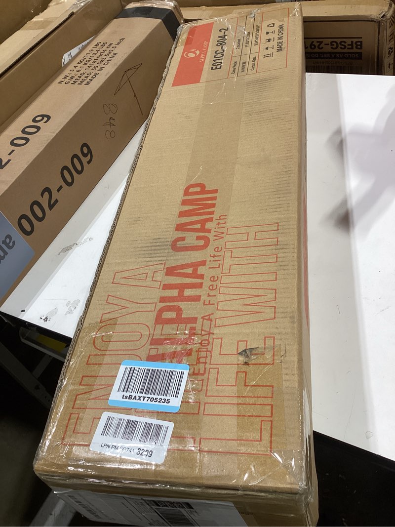 Condition photo showing Good Condition for let's camp camping chair 2 pack folding chair with 4-can cooler bag portable lawn chair with cup holder,storage pocket, supports 350lbs, collapsible chair for camp, beach, picnic (green)