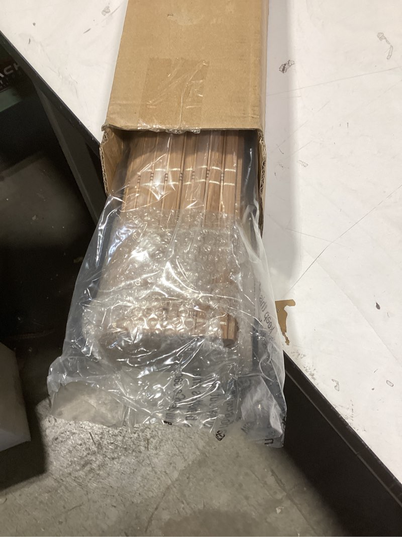 Condition photo showing New/Like New for LazBlinds No Tools No Drill Cordless Bamboo Roman Shades, Light Filtering Window Treatment, Roll Up Bamboo Blinds for Windows 25'' W x 48'' H, Brown Light Filtering-brown206 25" W x 48" H