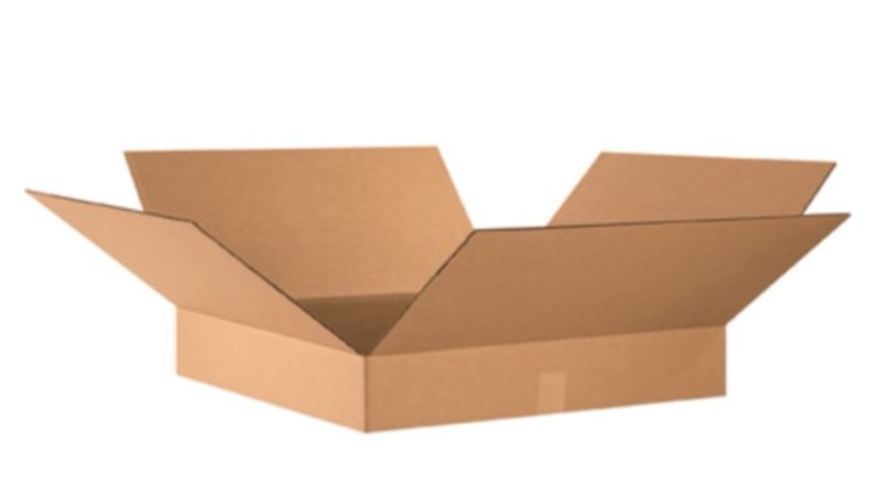  pack of 36 Boxes  Partners Flat Corrugated Bxs 26x20x4 Kraft 20/BDL - BXP 26204 