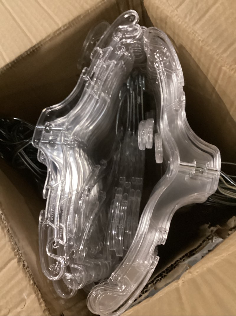 Condition photo showing Good Condition for SSWBasics 12" Children's Plastic Hangers - Case of 100 - Clear Plastic Hangers with Swivel