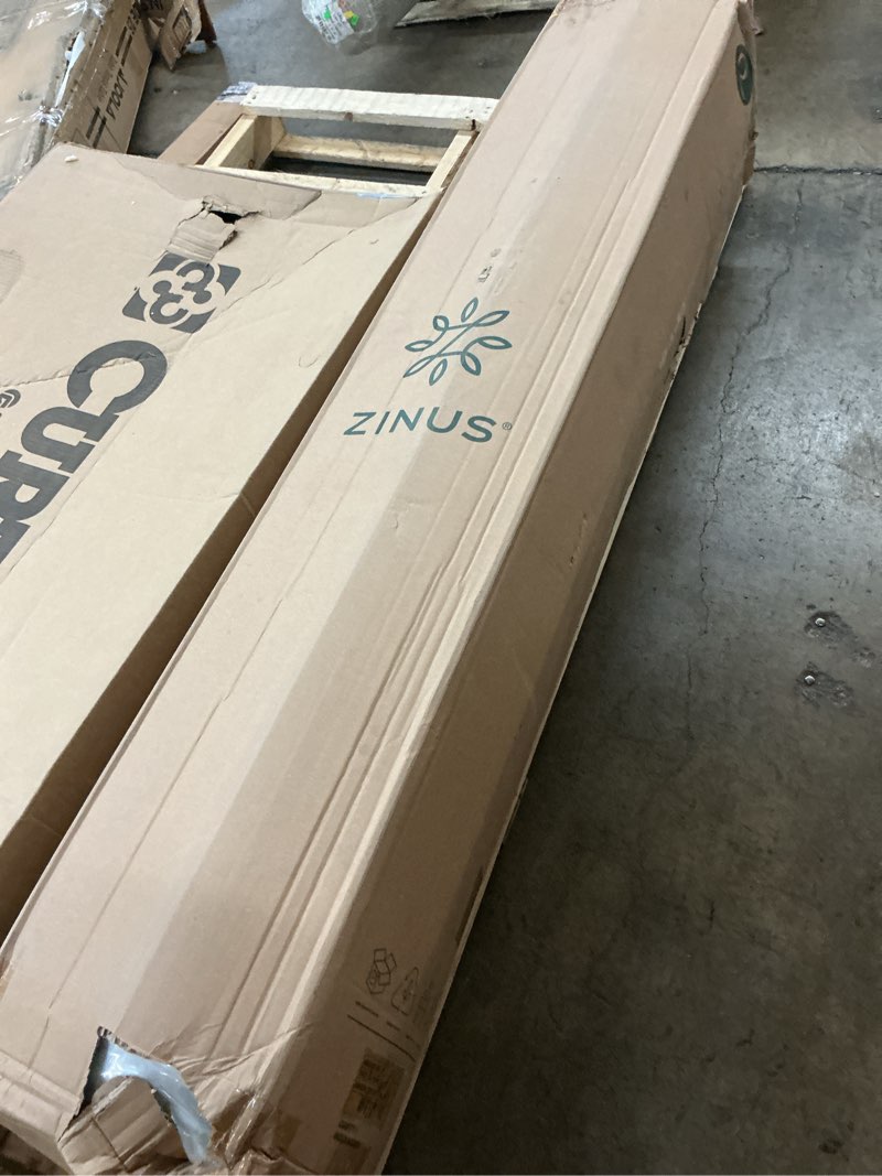 Condition photo showing New/Like New for zinus 12 inch queen green tea memory foam mattress [new version], fiberglass free, medium firm feel, zoned pressure relief, certified safe foams & fabric, mattress in a box