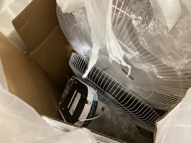 Condition photo showing Good Condition for Comfort Zone 16-Inch Wall Mount Fan, Oscillating Indoor Fan with 3 Speed Settings, Adjustable 60° Tilt Head, Quiet Motor, Pull-Chain Control, Metal Grille Fan for Home, Office & Greenhouse 16" Standard