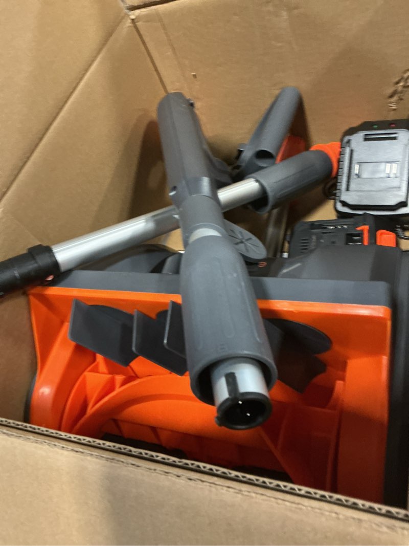 Condition photo showing Good Condition for Keenstone 12" Cordless Electric Snow Shovel, Handles 8" Deep Snow, 21V 4.0Ah Battery & Charger, Brushless Motor, Clears 300 lbs/Min, 16 ft Throw, 8 lb Lightweight Snow Blower for Seniors & Homeowners 12-INCH-Max