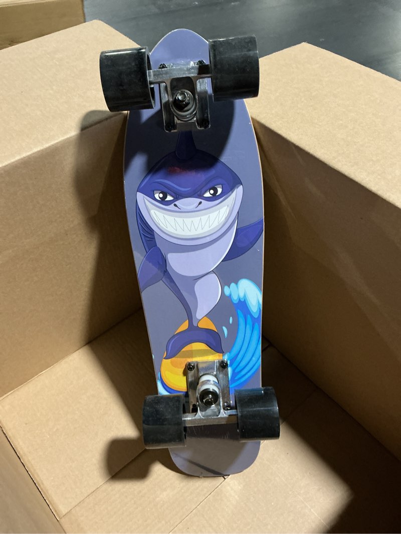 Condition photo showing Good Condition for KO-ON Skateboard Complete Skateboards 22 Inch Mini Cruiser Skateboards for Beginners Kids Boys and Girls Surf Shark