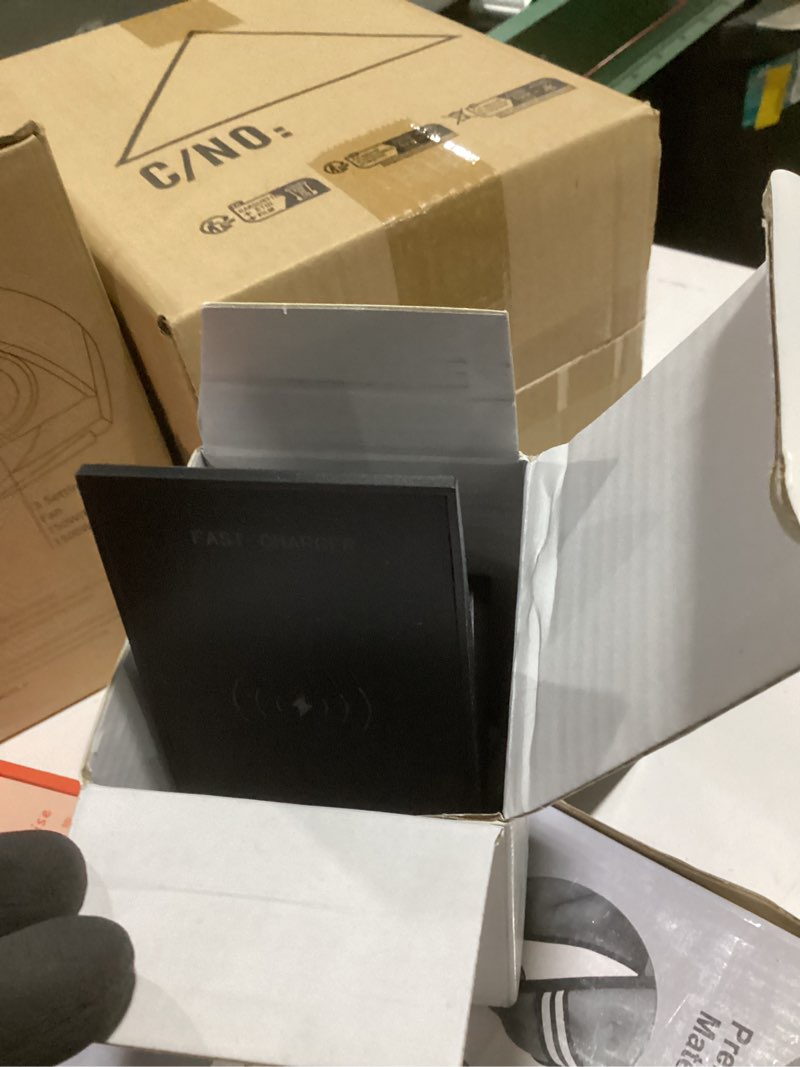 Condition photo showing Good Condition for Wireless Charger Stand, 15W Fast Phone Wireless Charging Stand Station with 20W USB C Brick for Samsung W26/S25 Ultra/S24+/S23/S22+/S21, iPhone Air/17 Pro Max/16/15/14/13/12 with Sleep-Friendly Light Black 3FT