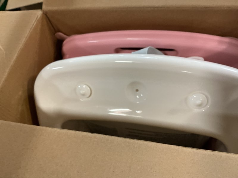 Condition photo showing As Is for BabyBond Baby Bath Seat with Sitting & Lying 2 Modes, 3-Speed Adjustment, Powerful Suction Cups, Infant Bathtub Chair with Soft and Comfortable Towel, Folding and Hanging Pink