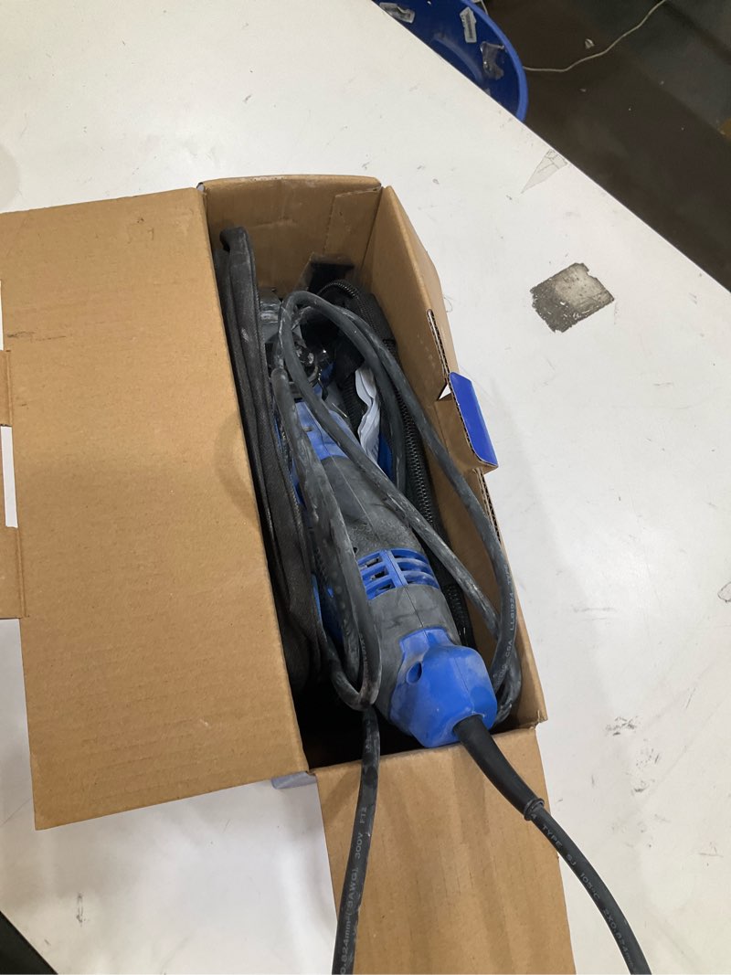 Condition photo showing As Is for kobalt 4 -amp variable speed 28 -piece oscillating multi-tool