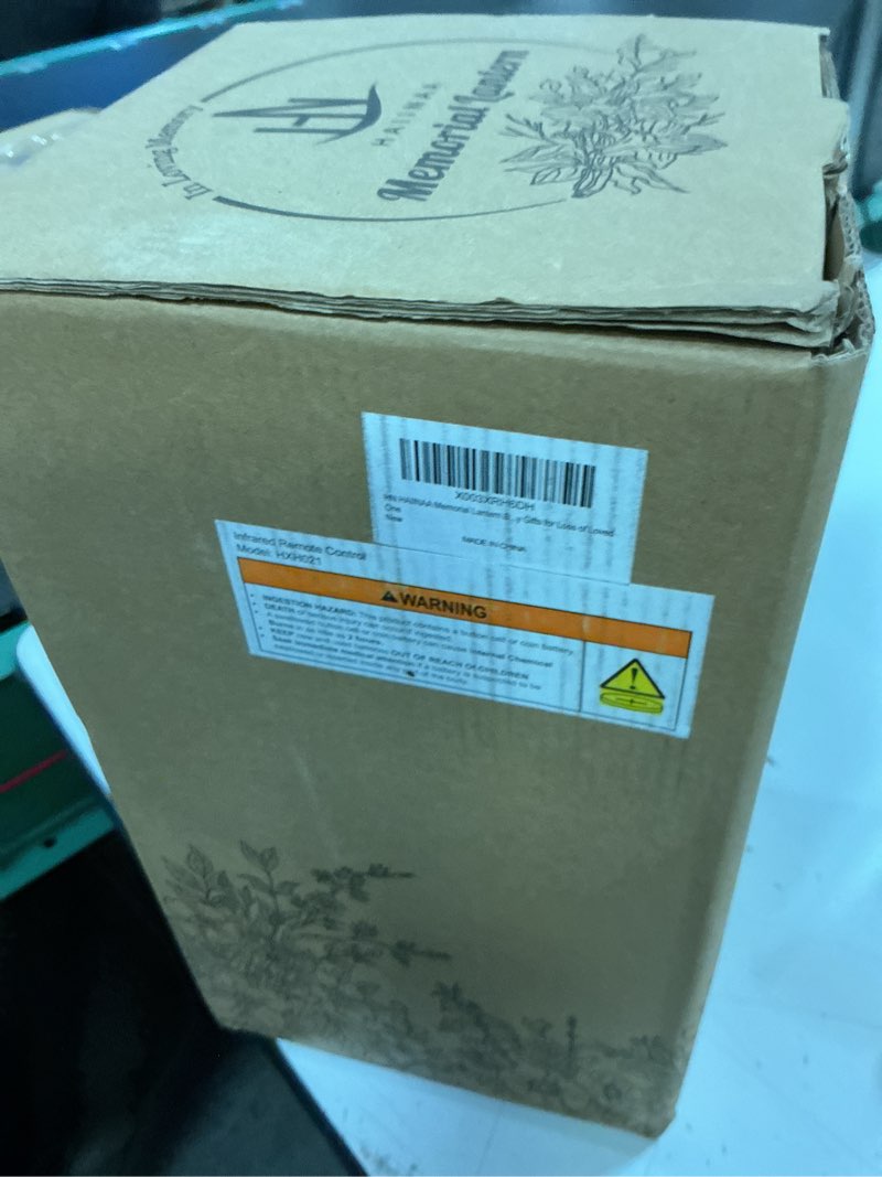 Condition photo showing New/Like New for memorial lantern bereavement gifts in memory of loved one memorial gifts for loss of mother loss of father remembrance sympathy gifts for loss of loved one with led candle and remote those we love don’t go away