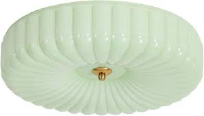 KCO Lighting Nordic Green Glass Flush Mount Ceiling Light Vintage Round Semi Flush Mount Ceiling Lig