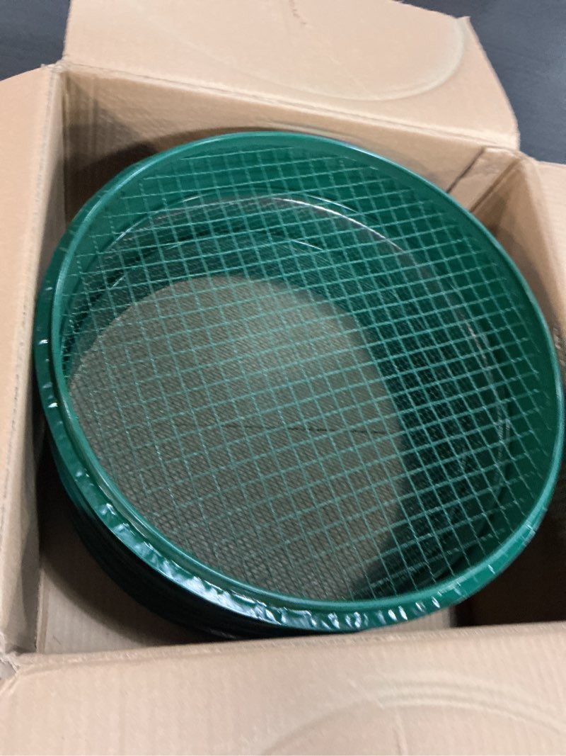 Condition photo showing Good Condition for Soil Sifter, 3PCS Soil Sifter Set for Gardening, Stainless Steel Sifter?1/2", 1/4", and 1/8"?
