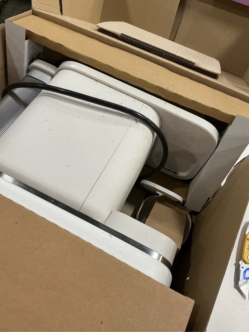 Condition photo showing As Is for Philips Baristina Espresso Machine - Real espresso, made simple. Compact coffee machine, natural white with ash wood portafilter, 16 bar pump pressure, automatic grinder, Cafe Crema (BAR302/20) Espresso Machine White w/Wood Handle