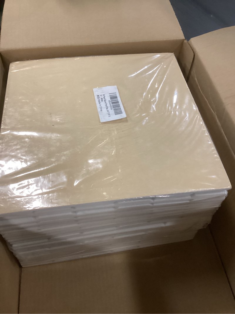 Condition photo showing Good Condition for 20 pack acoustic panels with self adhesive, 12" x 12" x 0.4" high density sound proof foam panels for walls, soundproof wall panels, brick sound absorbing panels for home studio office decor - white 20 pack brick white