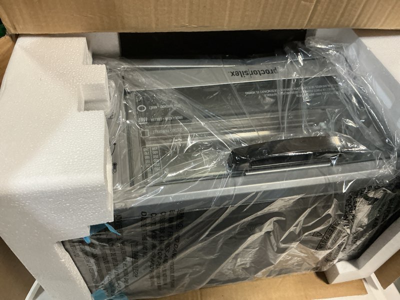 Condition photo showing As Is for proctor silex - 4 slice toaster oven with broiler - black