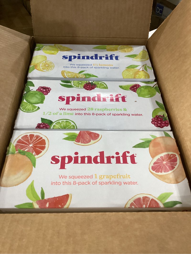 Condition photo showing New/Like New for similar item spindrift lemonade 3 flavor variety 20 pack,12 fl oz (pack of 20) bb 08/26/2026