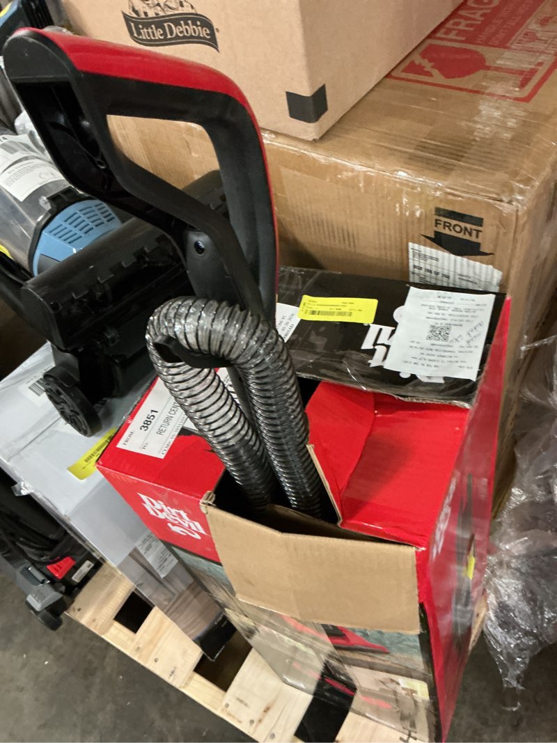 Condition photo showing As Is for dirt devil powermax bagless upright vacuum cleaner machine, ud70111v, new