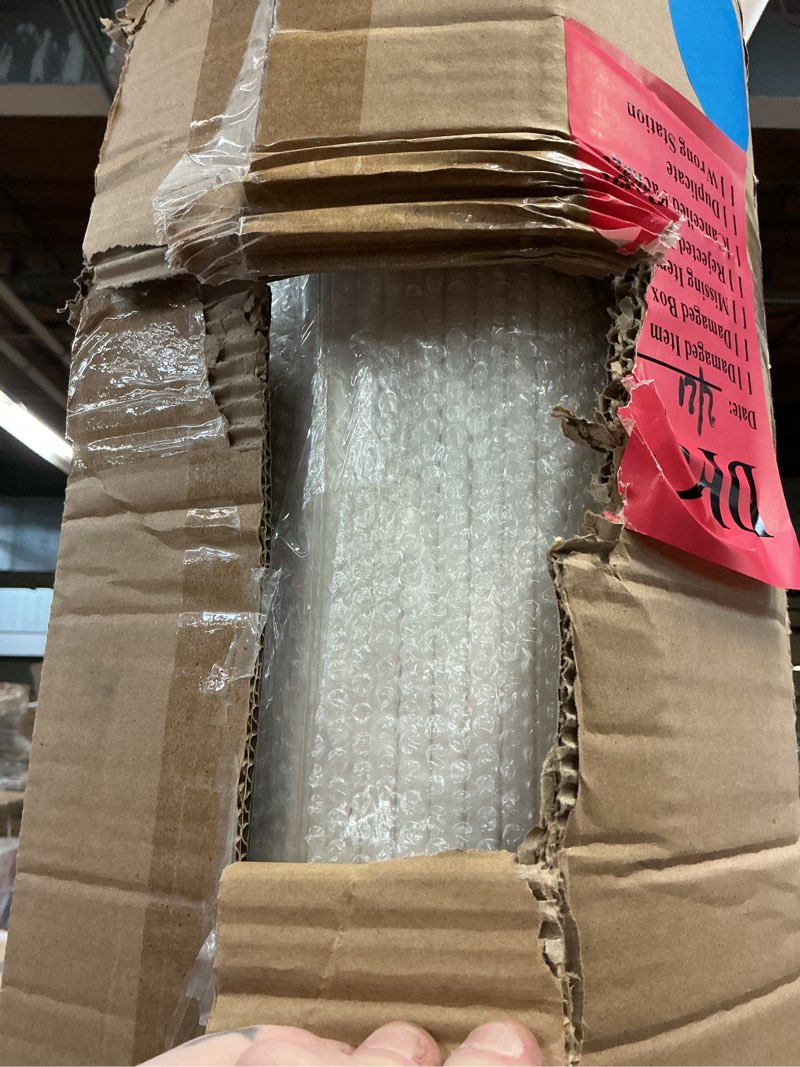 Condition photo showing Good Condition for Red Lantern 7 ft. Tall Bamboo Wave Screen - White White 7 Foot