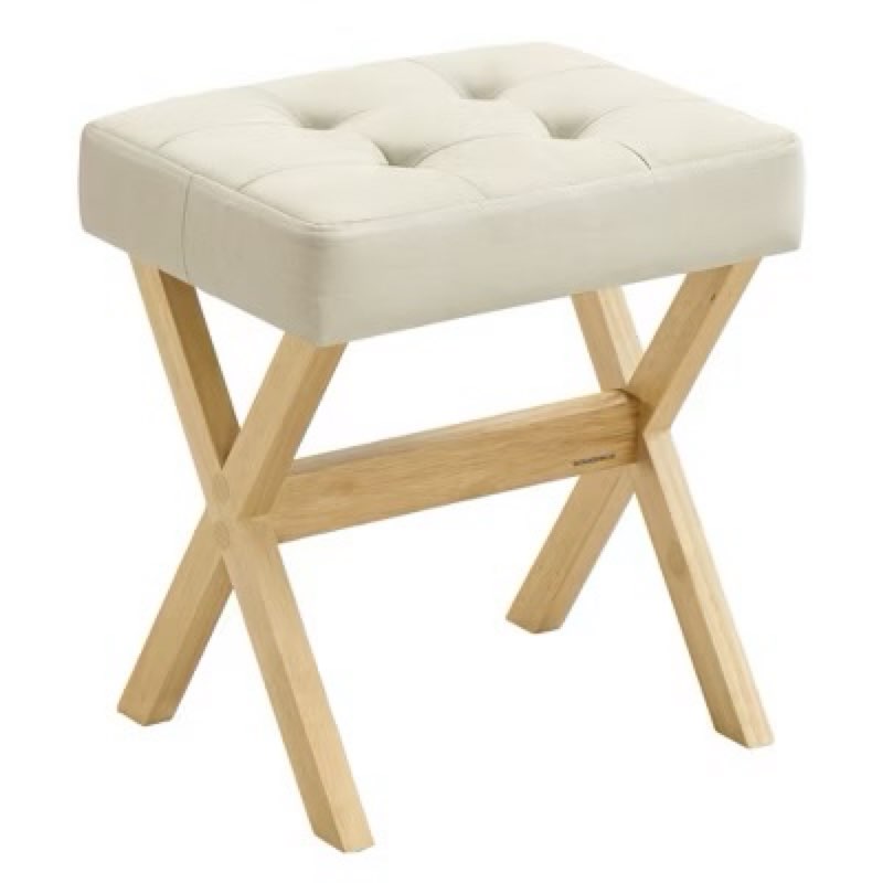 songmics foot stool ottoman, padded foot rest vanity stool under ...