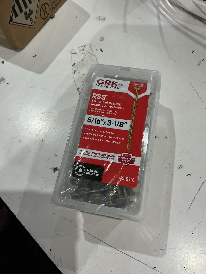 Condition photo showing Good Condition for 5/16 in. x 3-1/8 in. star drive washer head rugged structural wood screw (45-pack)
