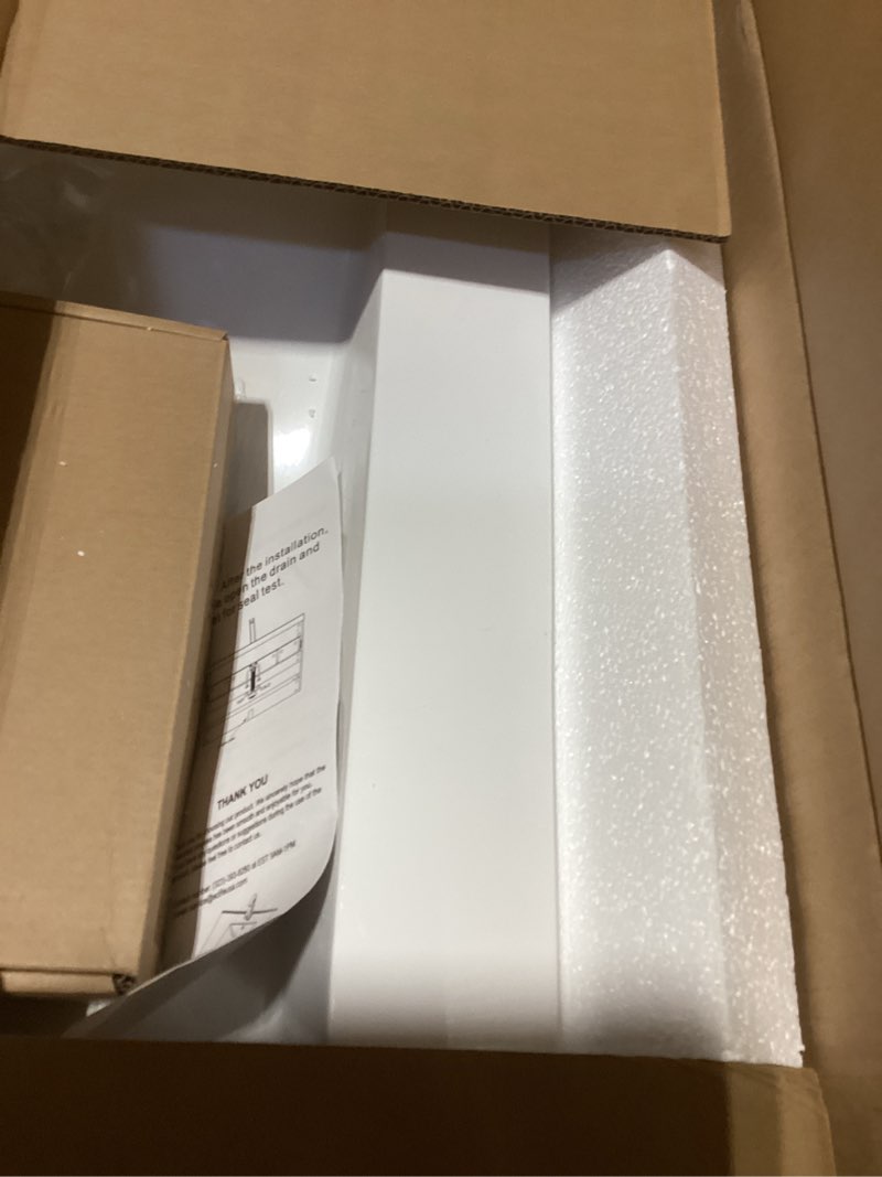 30" Rectangular Ceramic Undermount Bathroom Sink with Single Hole Faucet, Overflow