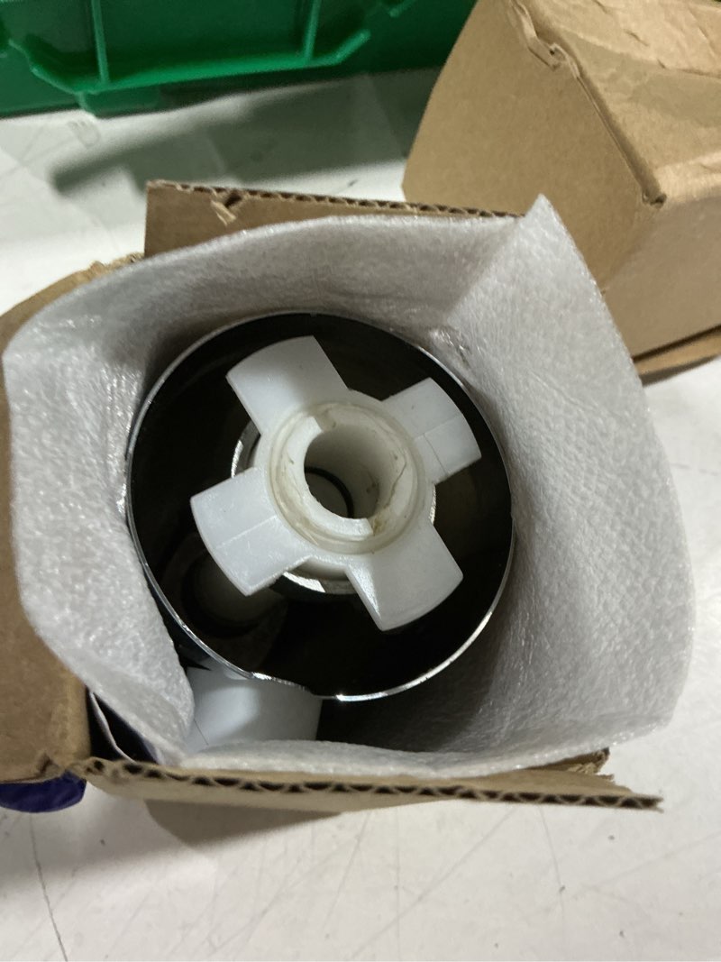 Condition photo showing As Is for universal bathtub tub spout with diverter, fits 1/2" slip-fit copper pipe and 1/2" ips & 3/4" ips thread connections, bathroom tub faucet replacement with adapters, ptfe tape and hex wrench (chrome)