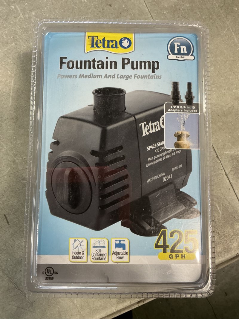 Condition photo showing New/Like New for Tetra Pond 956676 425 GpH Fountain Pump