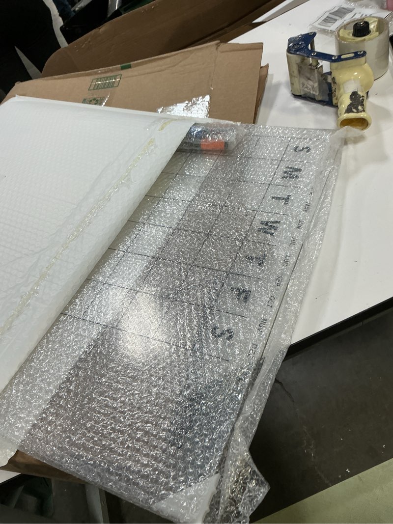 Condition photo showing Good Condition for Acrylic Dry Erase Calendar for Wall 23”x16“ Clear Acrylic Wall Calendar White Board Calendar Home Office