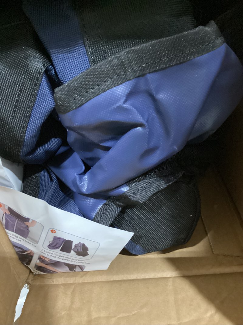 Condition photo showing Good Condition for Collapsible Dog Crate: 42 Inch Foldable Soft Sided Dog Crate for Extra Large Dogs, Portable Dog Travel Kennel with Soft Mat for Indoors & Outdoors, Blue (42" L x 31" W x 31" H) XL (42"L x 31"W x 31"H) Blue