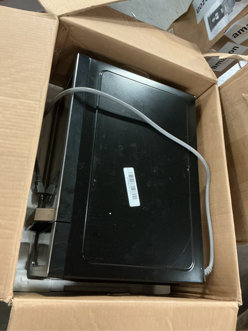 Condition photo showing As Is for TOSHIBA EM131A5C-SS Countertop Microwave Ovens 1.2 Cu Ft with 12.4" Removable Turntable Smart Humidity Sensor, 12 Auto Menus Mute Function ECO Mode Easy Clean Interior, 1000W, Silver 1.20 Cu.ft
