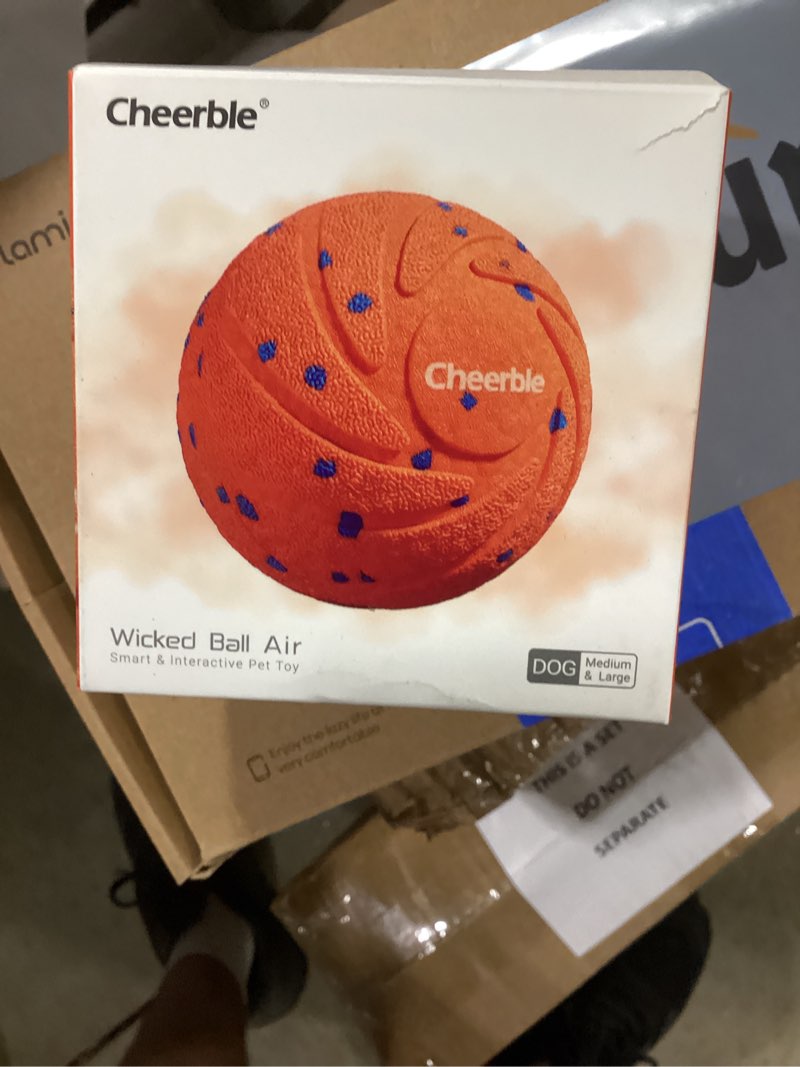 Condition photo showing Good Condition for cheerble smart interactive dog toy, wicked ball air, automatic moving, bouncing, rotating, ipx7 waterproof rating, active rolling ball for medium and large dogs orange