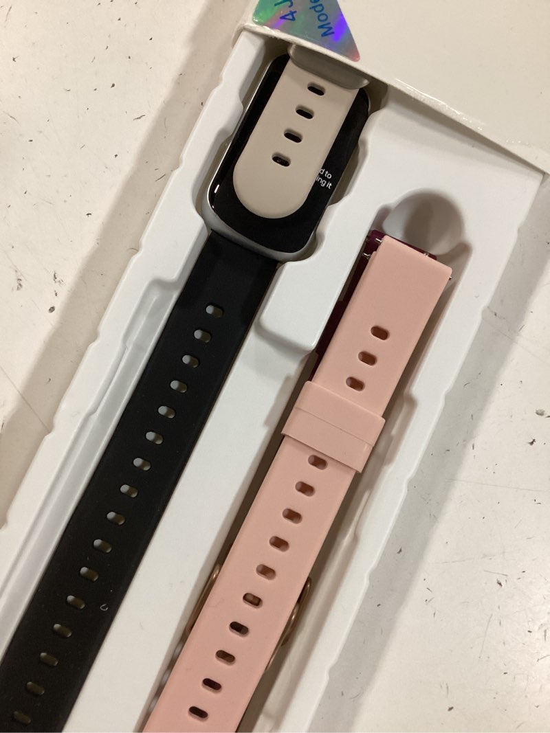 Condition photo showing Good Condition for fitness tracker watch, smart watches for women/men with sport activity tracker, fitness watch with heart rate, blood oxygen monitor and sleep tracker, ip68 android smart watch with 4 straps, gift silver