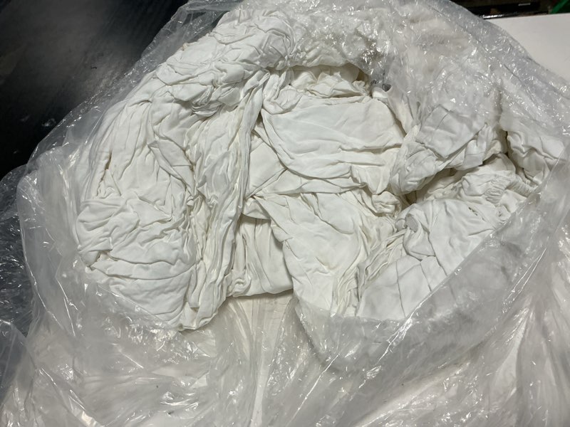 Condition photo showing As Is for bamboo deluxe bedding bundle, king, white
