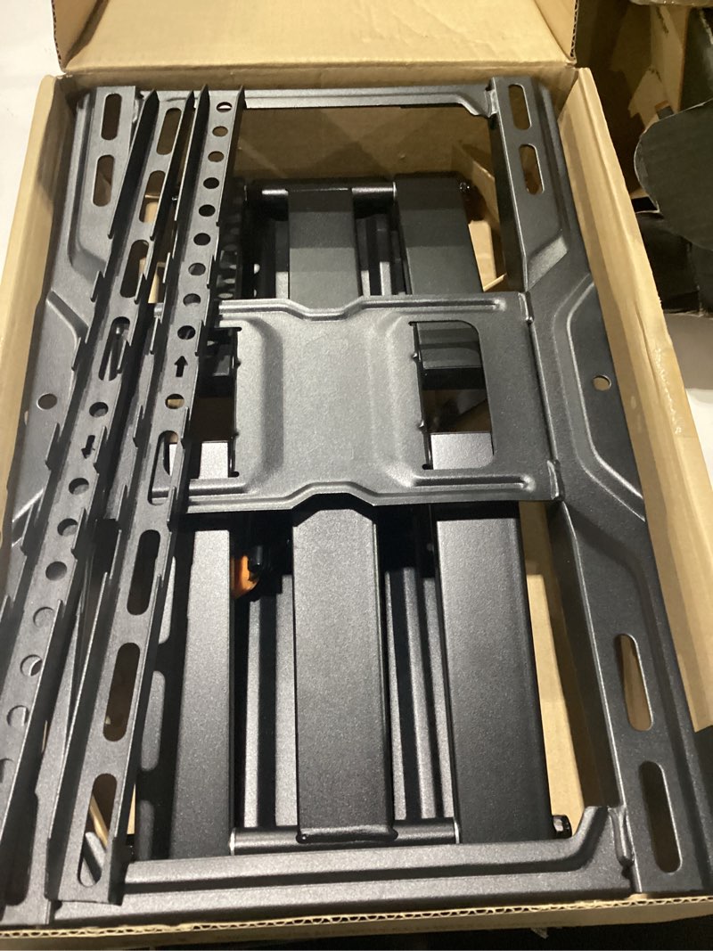Condition photo showing Good Condition for perlegear full motion tv wall mount for 26-74 inch tvs, height adjustable tv mount, pre-assembled wall mount tv bracket with tool-free tilt, swivel, fits 16” studs, 99 lbs, max vesa 400x400mm, pgmf21 26-74 inch full motion tv wall mount