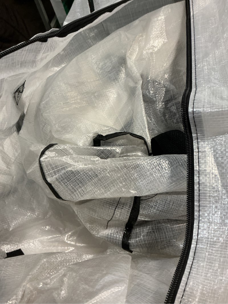 Condition photo showing Good Condition for 8 Pack Large Strong Moving Bags with Zippers & Carrying Handles - Water-Resistant - Heavy Duty Storage Tote for Space Saving, Fold Flat, Alternative to Moving Box (Semi-Transparent) Semi-Transparent 8 Pack-24gal