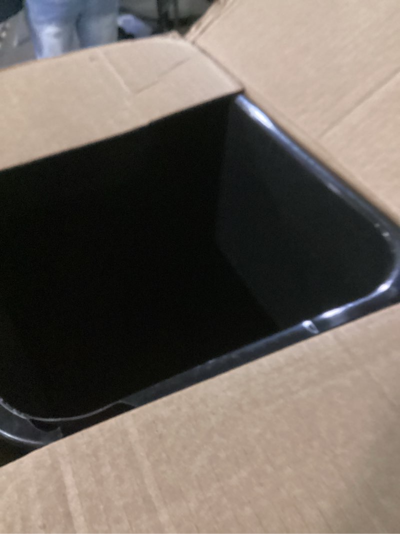 Condition photo showing Good Condition for amazon basics rectangular commercial office wastebasket, easy to clean, space-saving, 10 gallon, black black 10 gallon (pack of 1)