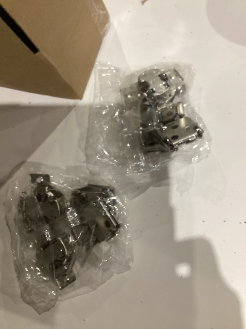 Condition photo showing Good Condition for Chibery 60 Pack 1-1/4" Overlay 3D Soft Close Concealed Hinge for Face Frame Door, Smooth Slow Self Closing Hinges, Satin Nickel, Hidden 105° Open Angle Stainless Steel Hinge for Kitchen Cabinet Door 1-1/4 inch Overlay 60 Pack