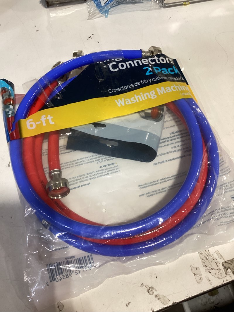 eastman 2 -pack 6-ft 3/4 -in fht inlet x 3/4 -in fht outlet pvc washing machine connector