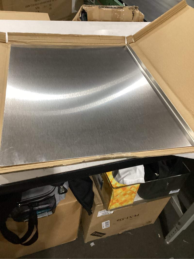 Condition photo showing Good Condition for otavilem stainless steel cutting boards for kitchen, kneading cutting board mats, metal cutting board for meat, fruits, vegetables, bread, and baking large cutting boards 19.7"l x 15.7"w