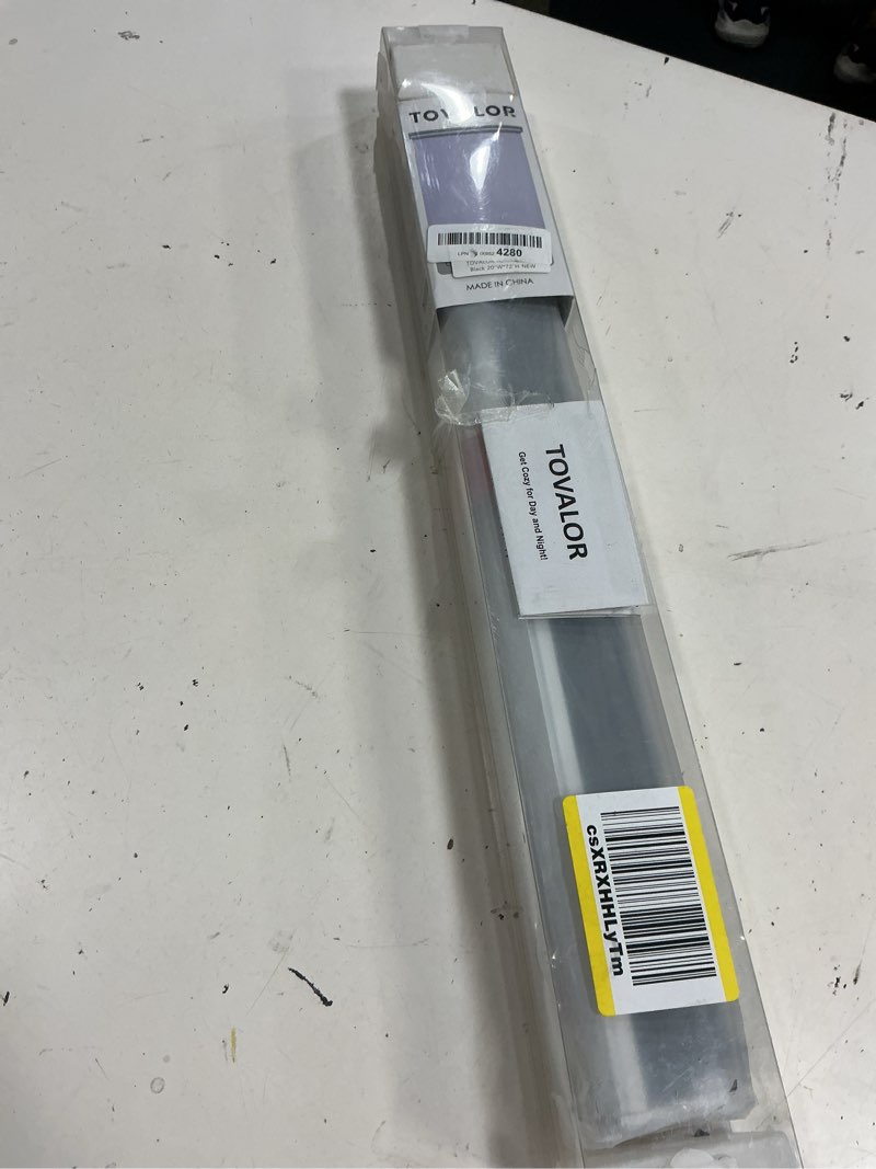 Condition photo showing Good Condition for cordless 100% blackout roller shades for windows,uv protection pull down shades,room darkening door blinds thermal insulated fabric for home office and bedroom(20" w x 72" h,grey) grey 20"w x 72"h