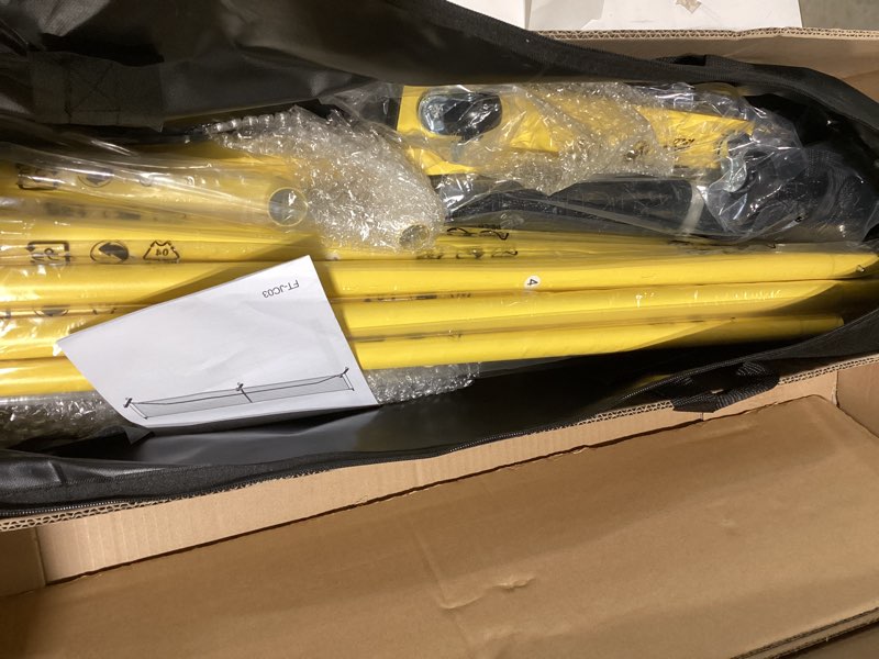 Condition photo showing Good Condition for pickleball set net with wheels, portable 3in1 pickle ball net with carry bag- 3 size options, designed for all weather conditions, steady metal frame & take down for practice & games black&yellow