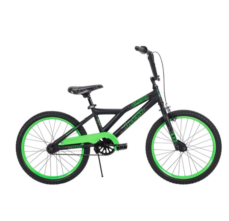 Huffy Decay Kids' Bike - 20" Wheels - Single-Speed - Black/Neon Green