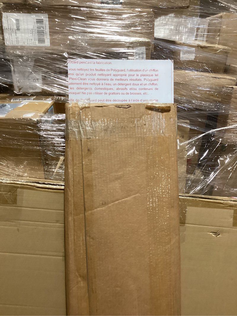 Condition photo showing As Is for Falken Design Clear Polycarbonate Lexan Sheet - 36" x 48" x 1/16" – Durable, Impact-Resistant & UV-Protected Plastic Panel Perfect for Window Repairs, Greenhouses, DIY Projects, Outdoor Covers