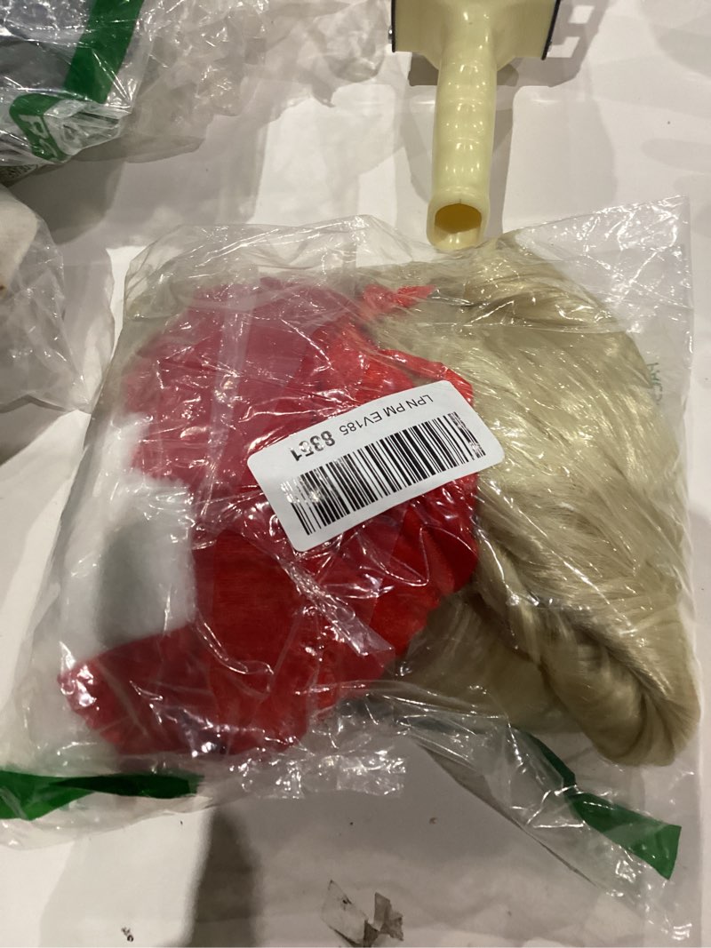 Condition photo showing As Is for My Costume Wigs Cindy Lou Who Wig and Red Cloak Set – Christmas Costume with Braided Wig, Red Bow, and Santa Cape for Holiday Parties & Cosplay One Size Fits All Ages 13+