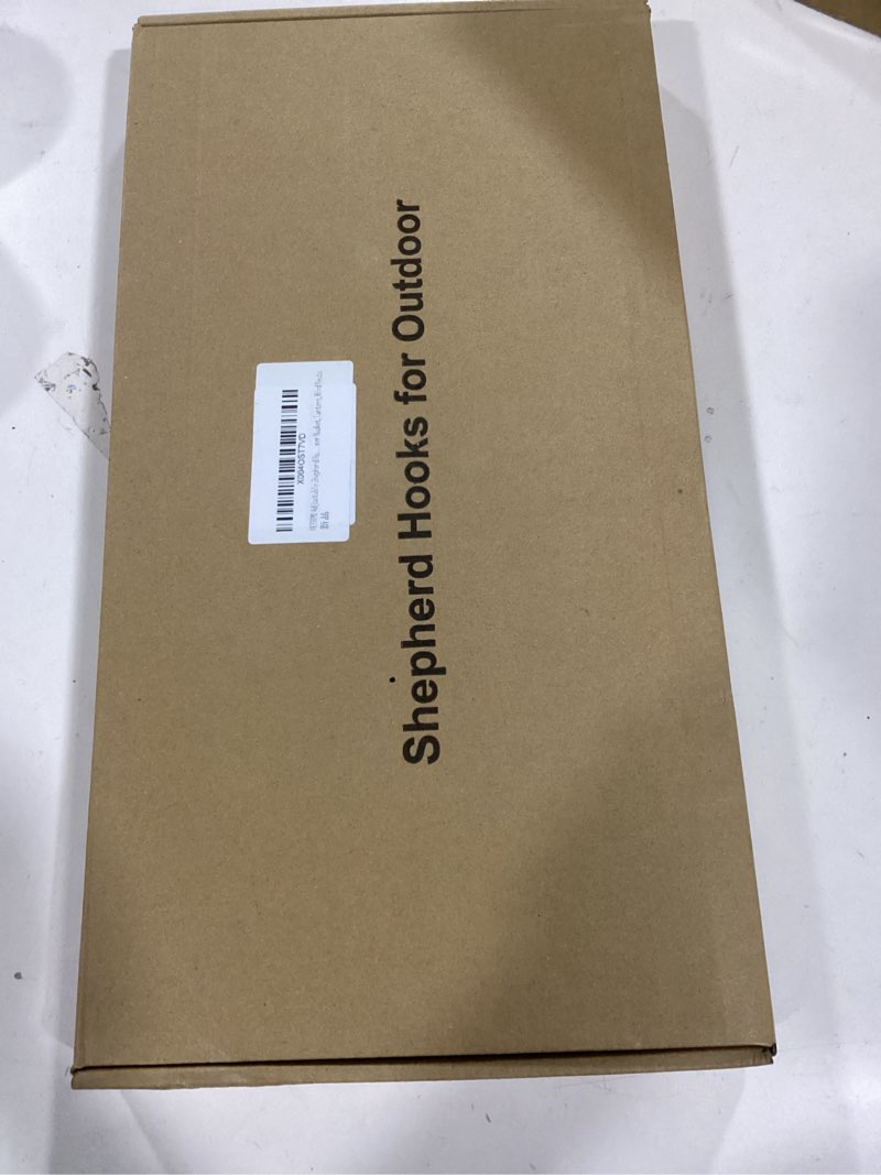 Condition photo showing As Is for Adjustable Shepherd Hooks for Outdoor, 2 Pack 80 Inch 5 Prong Base Bird Two Sided Feeder Poles, Heavy Duty Shepherds Hook, Suitable for Garden in Hanging Flower Basket, Lantern, Bird Nests 2 Pack 90 inch