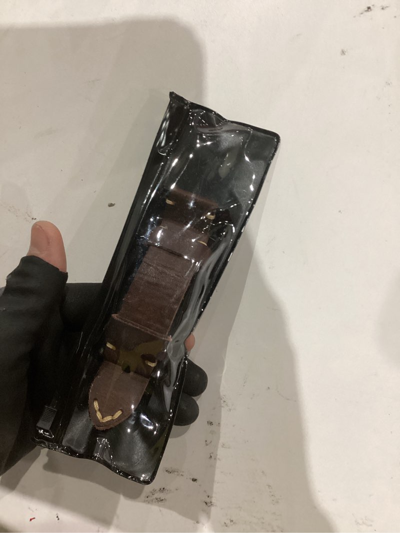 Condition photo showing New/Like New for ROBUST Genuine Leather Watch Band for Men - Compatible with Apple Watch Bands 49mm - Replacement Strap for iWatch Ultra 2/1 SE, SE 2 Series 10 9 8 7 6 5 4 Brown Leather with Black Buckle