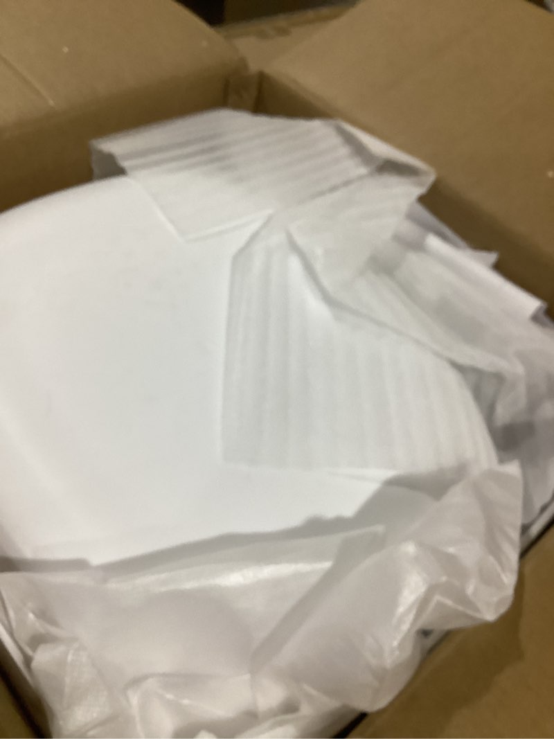 Condition photo showing Good Condition for ms!make sure cat litter box, large covered hidden dog proof closed modern cat litter box furniture with scoop, for odor control and less tracking, easy to clean,26.7"x19.6"19.6", snow white