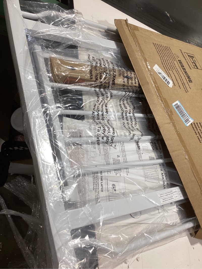 Condition photo showing Good Condition for Narrow Walk Through Baby Gate 24.02-29.13 Inch Wide Auto Close Tension White Metal Child Pet Indoor Safety Gates Pressure Mounted for Stairs& Doorways (24.02"-29.13"/61-74CM, White)