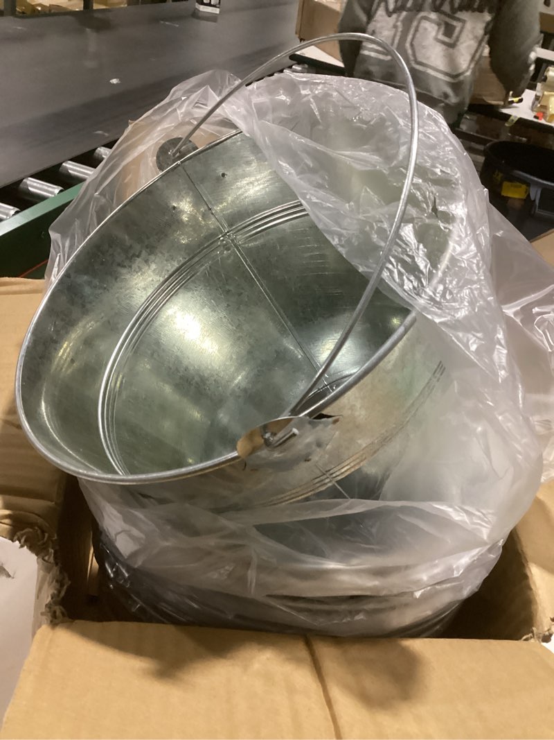 Condition photo showing Good Condition for OBTANIM 8 Pack Galvanized Metal Buckets with Handle Ice Pails for Plants, Succulents, Party Favors Organizing, Rustic Home Decor or Classrooms Pencil Storage (9 x 5.9 inch)