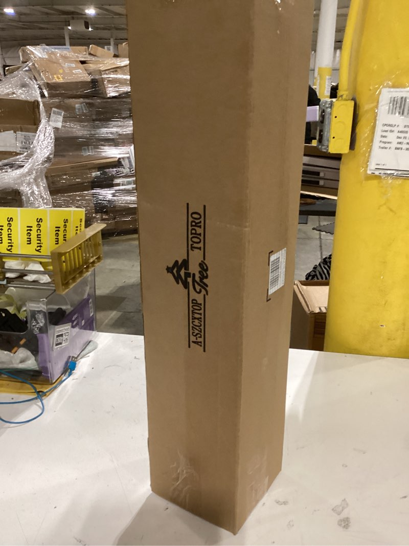 Condition photo showing New/Like New for 3ft Pre-lit Mini Christmas Tree,Artificial Pine 121 PVC Branches Tips with 11 Red Berries & 11 Pinecone & 70 LED String Lights & Burlap Wrapped Base Decor Xmas Tree for Tabletop,Battery Operated Green 3ft